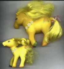 The Yellow Mommy and Baby Lanard Ponies